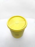 Vintage Yellow Tupperware Canister With Starburst