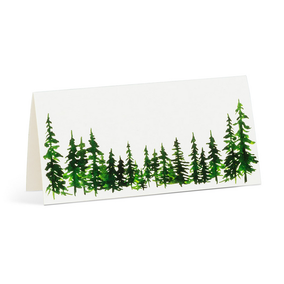 Evergreen Folded Place Cards 12 Pieces