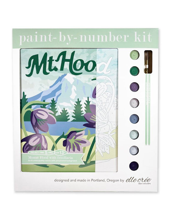 Mt. Hood With Fritillaria 8x10 Paint By Number Canvas Kit