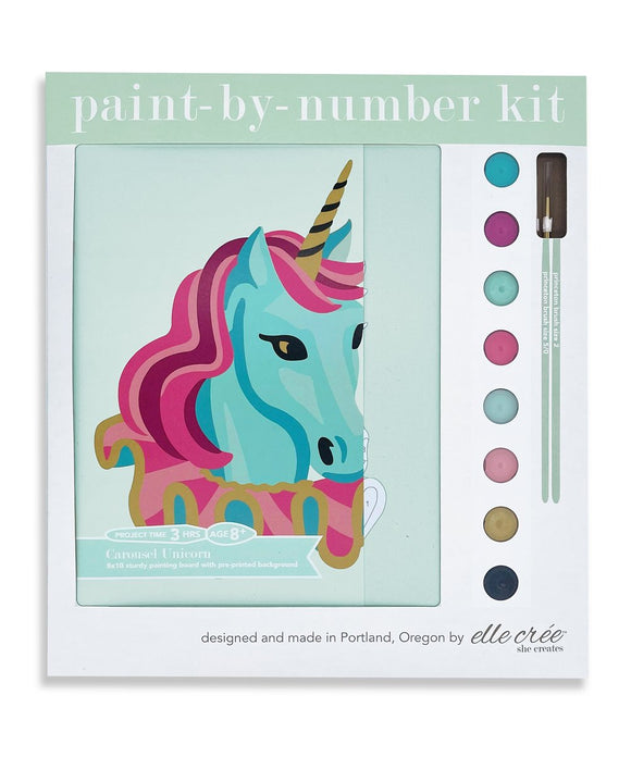 Carousel Unicorn 8x10 Paint By Number Kids Canvas Kit