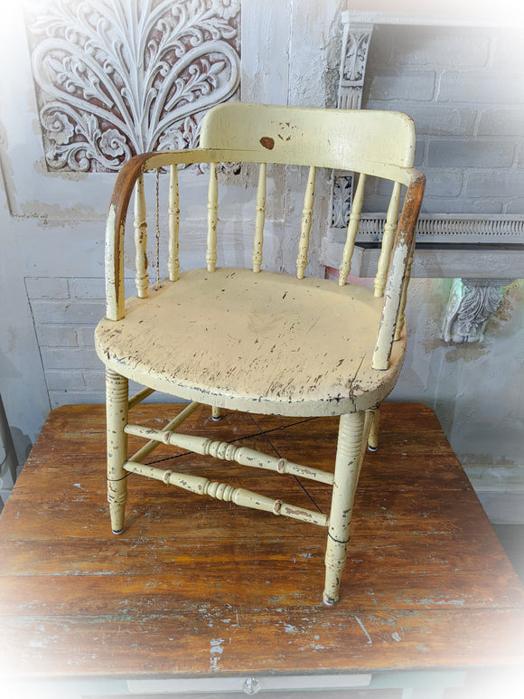 Chippy Yellow Farmhouse Chair