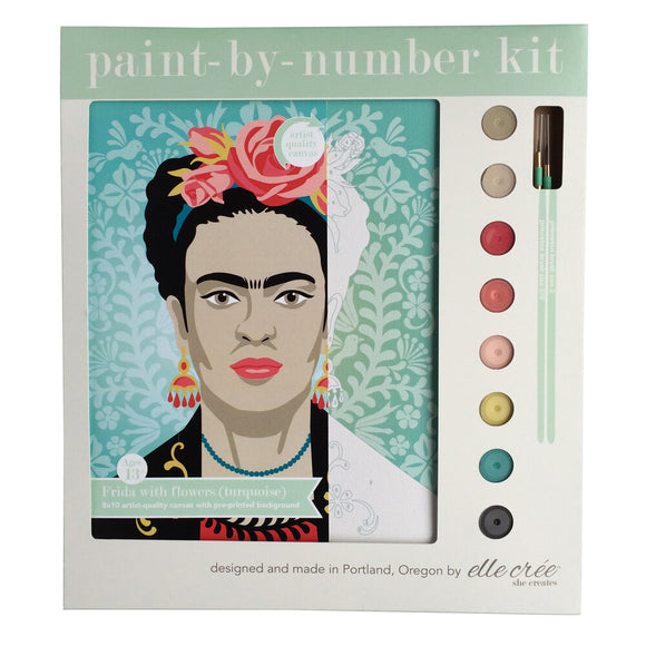 Frida With Flowers 8x10 Paint By Number Canvas Kit